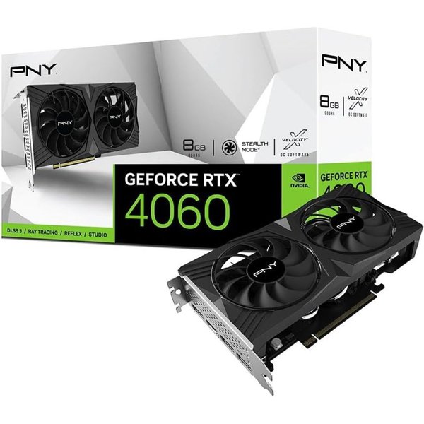 Wideo kart PNY  GeForce RTX 4060 VERTO DUAL FAN 8 GB
