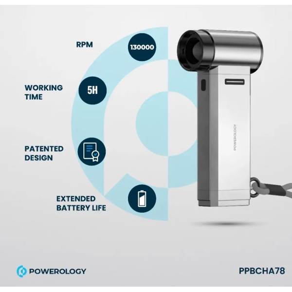 Turbo tozan sorujy fanaty Powerology Turbo Jet Fan&Vacuum